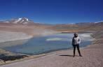 O magnífico cenário da Laguna Santa Rosa e  do Parque Nacional Nevado Tres Cruces, região do Paso San Francisco, próximo à Copiapo, no Chile